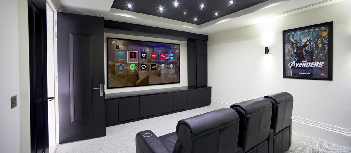 header space home media room